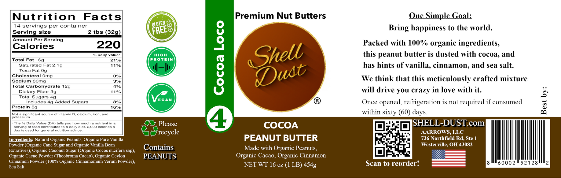 3 Pack: Chocolate peanut butter