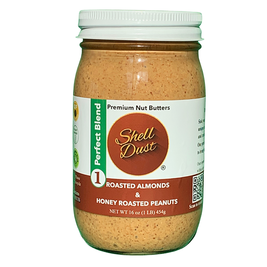 #1 8oz - Honey Roasted Peanut & Roasted Almond Butter